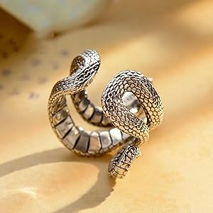 WYSJYBHJ Metal Dragon Ring,Dragon Ring Fashion Snake Ring